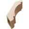 Ekena Millwork 5-inch W x 14-inch D x 14-inch H Olympic Rough Cedar Woodgrain TimberThane Knee Brace, Primed BRCUR05X14X14OLYRCPR - alternate 2